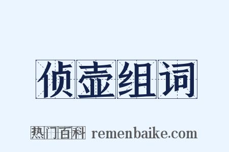 侦壶组词是什么意思的图片
